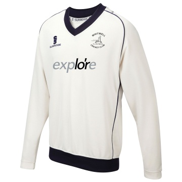 Curve Long Sleeve Sweater Navy Trim